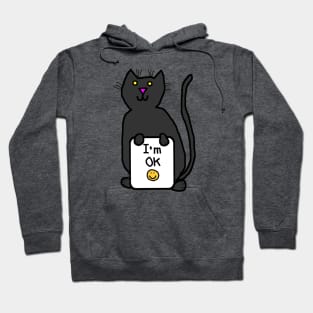 Cat says Im OK PMA quote Hoodie